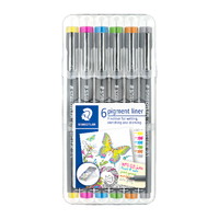 #ステッドラー日本 ドローイングペン ピグメントライナー パステルカラー ６色セット   30805S2SB6